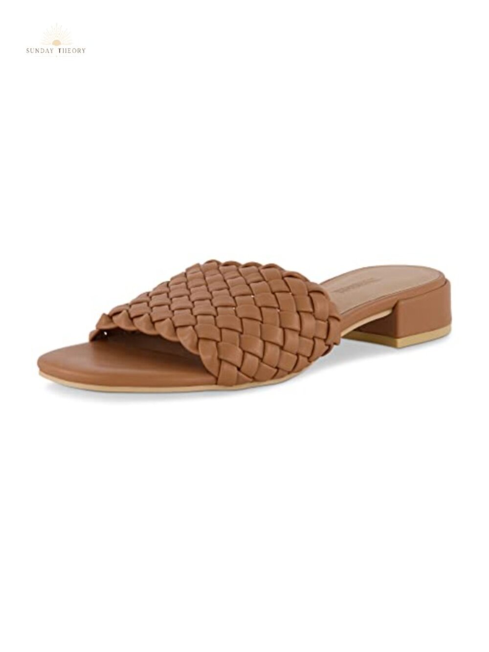 Cushionaire Womens Woven Low Block Heel Sandals Memory Foam Slip On